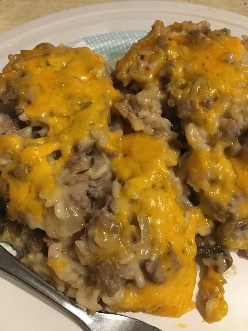 Cheesy Ground Beef Rice Casserole Hoverlake Recipe